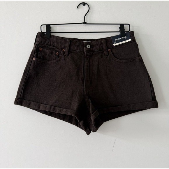 Abercrombie & Fitch Pants - Abercrombie & Fitch High Rise Denim Micro Shorts Size 28 Brown Curve Love Denim